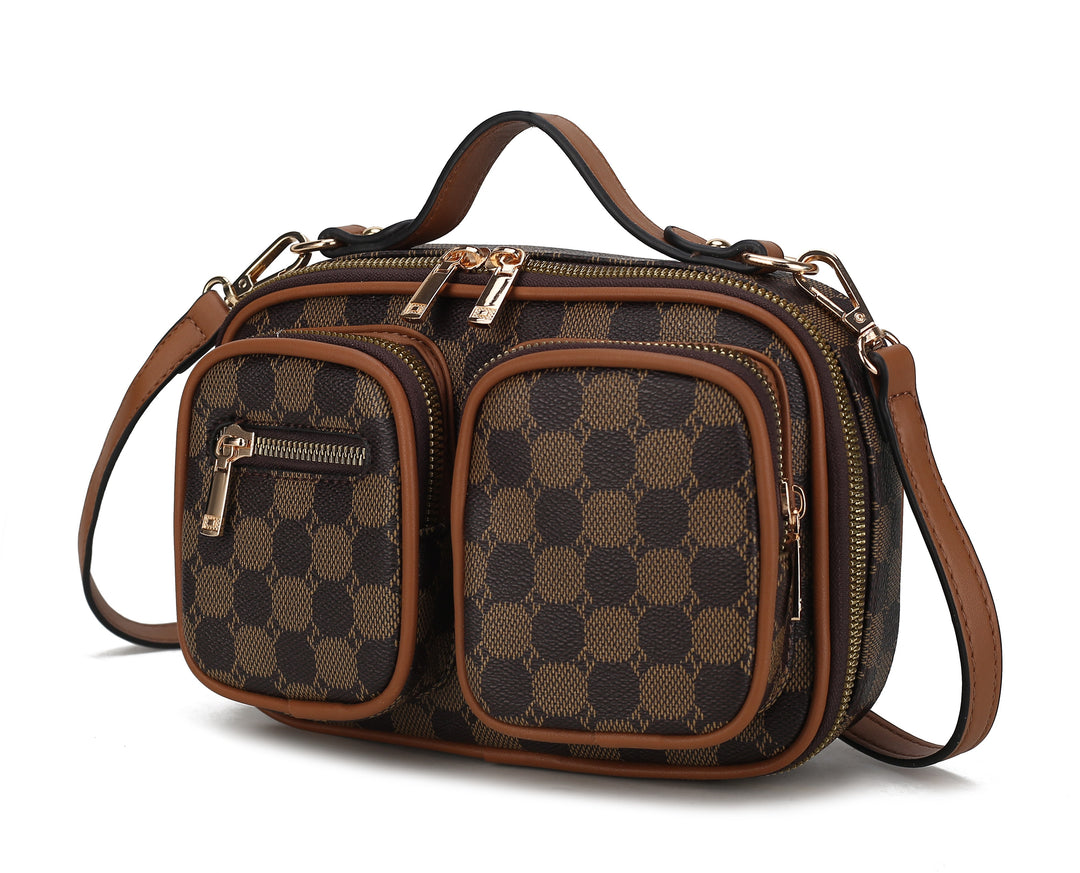 Taupe Mkf Jolene Crossbody Shoulder Bag By Mia K