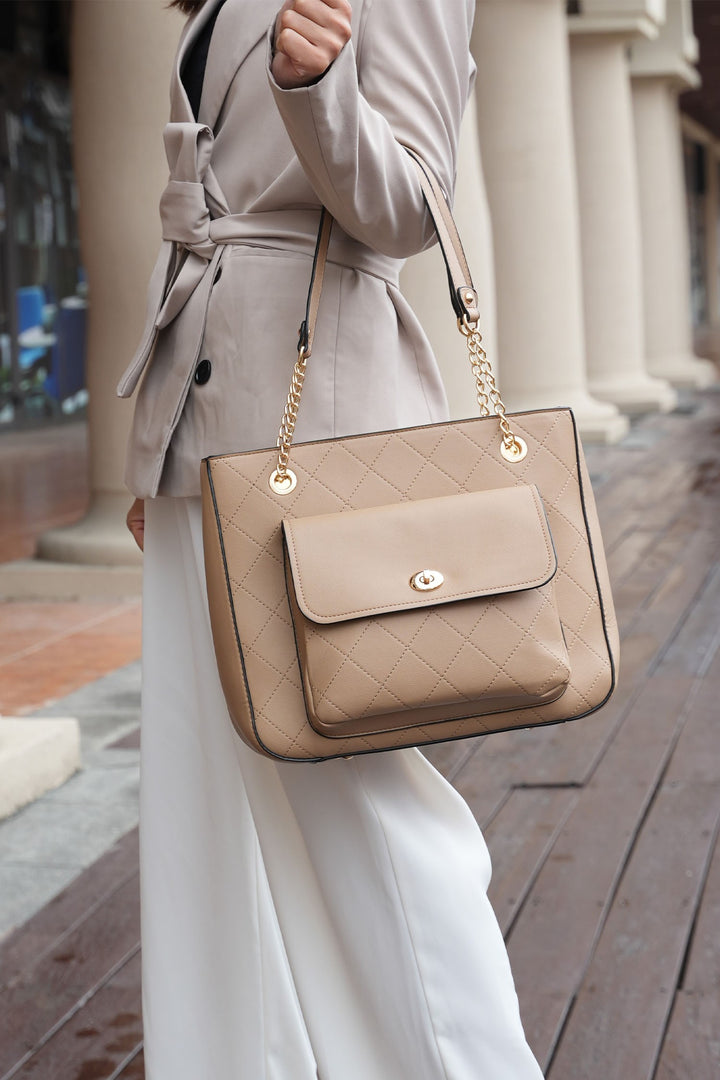 Brown Mkf Jenna Womens Shoulder Bag By Mia K