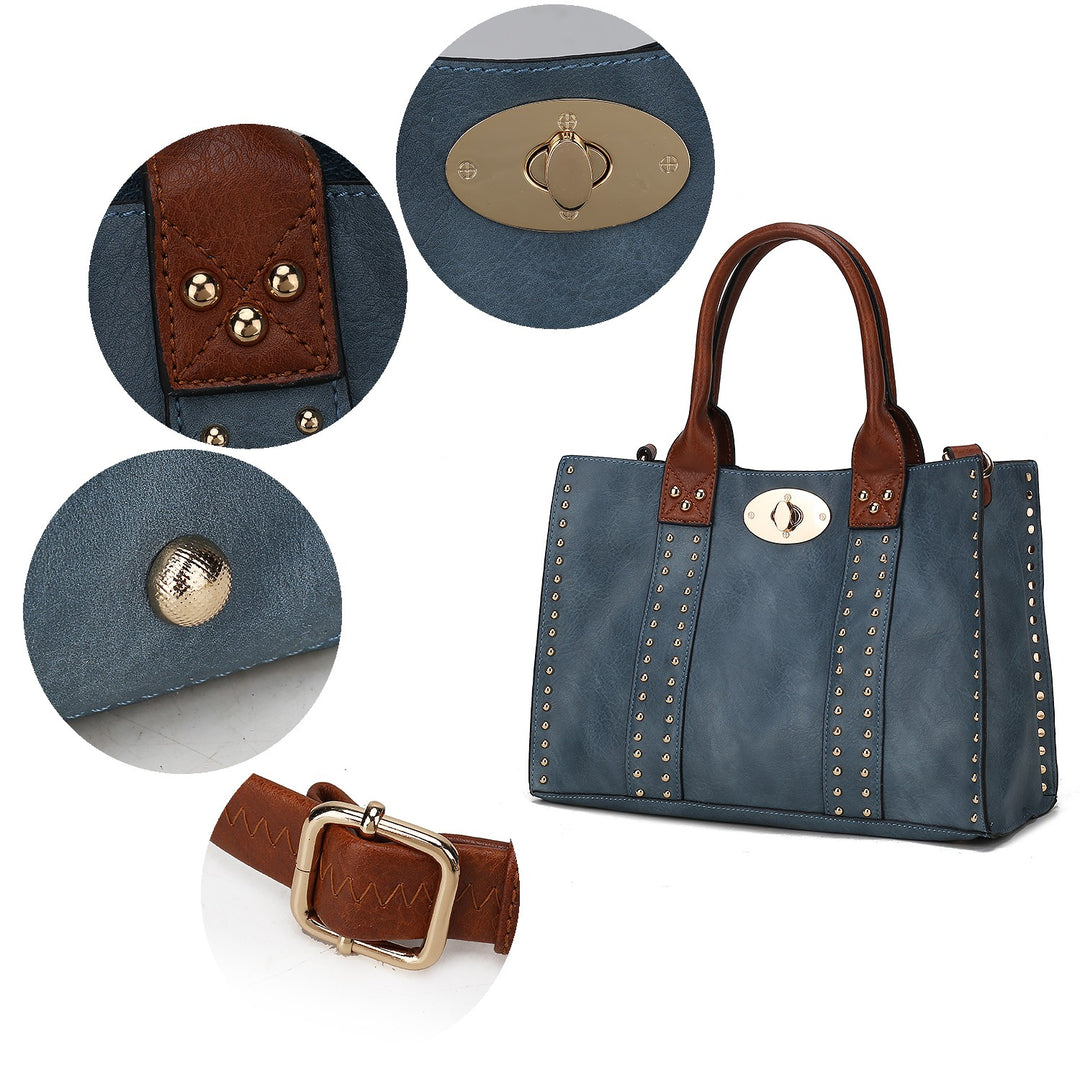 Mkf Elissa Satchel Handbag By Mia K 3 Pc Set