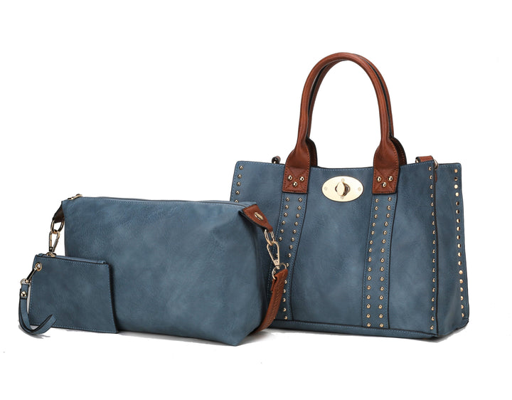 Mkf Elissa Satchel Handbag By Mia K 3 Pc Set