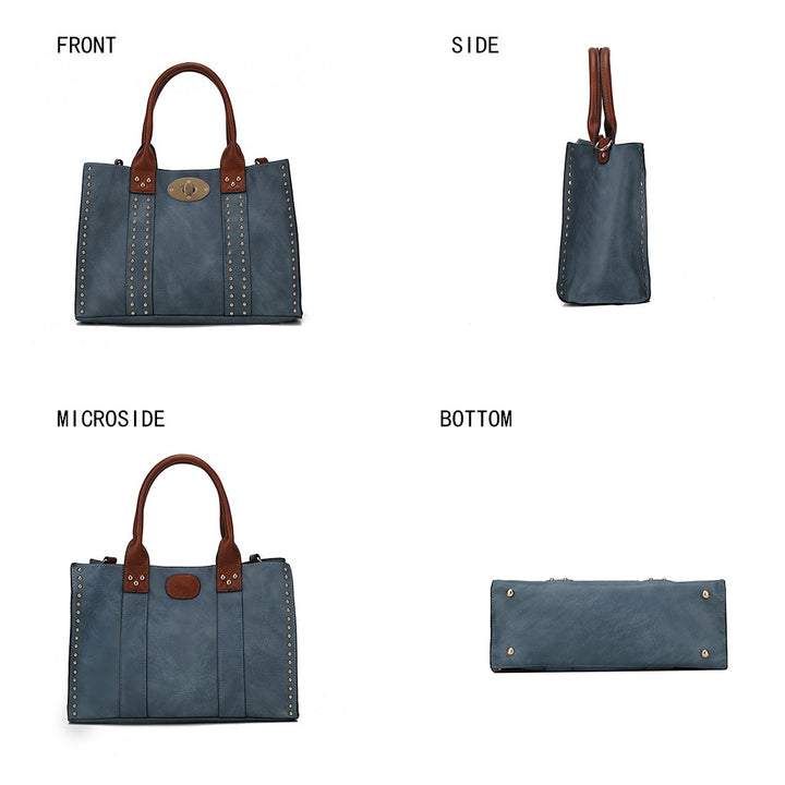 Mkf Elissa Satchel Handbag By Mia K 3 Pc Set
