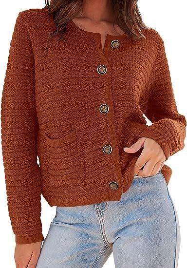 Black Textured Button Front Cardigan