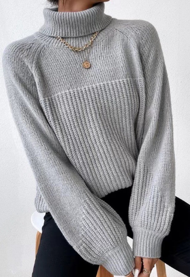 Mint Knit Turtleneck Sweater
