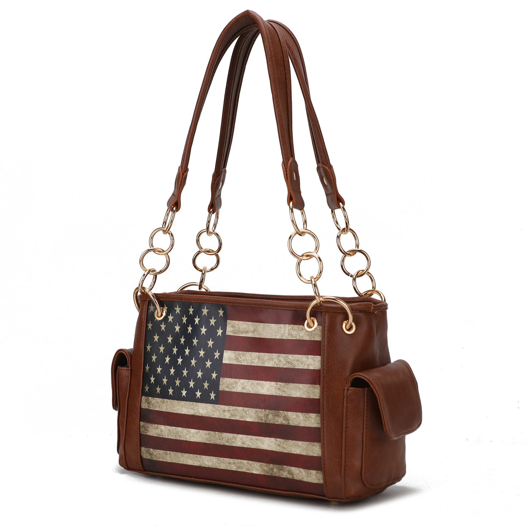 Mkf Alaina Womens Flag Shoulder Bag By Mia K