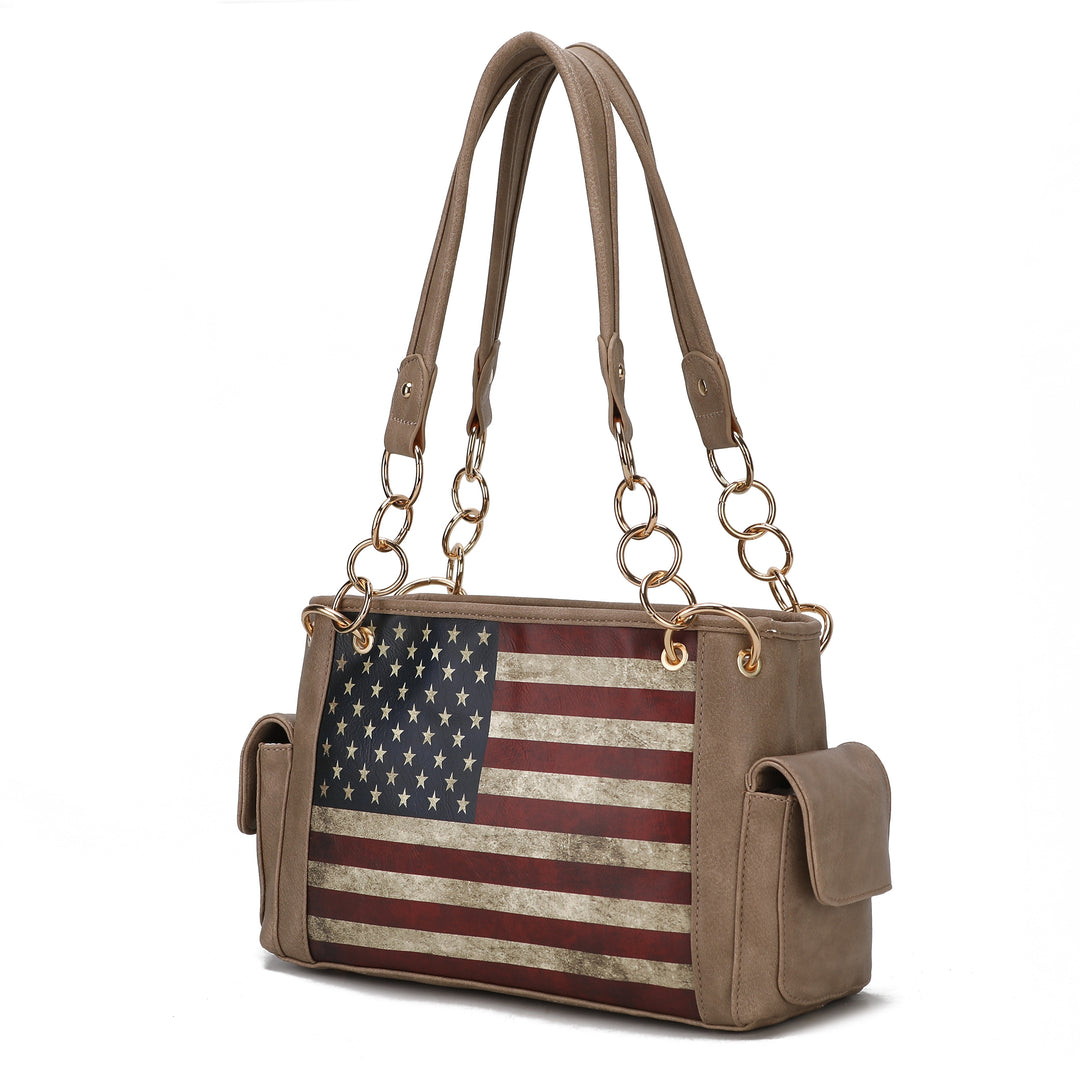 Mkf Alaina Womens Flag Shoulder Bag By Mia K