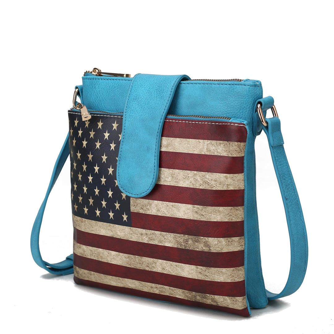 Mkf Josephine Womens Flag Crossbody Bag By Mia K