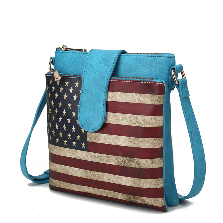 Mkf Josephine Womens Flag Crossbody Bag By Mia K