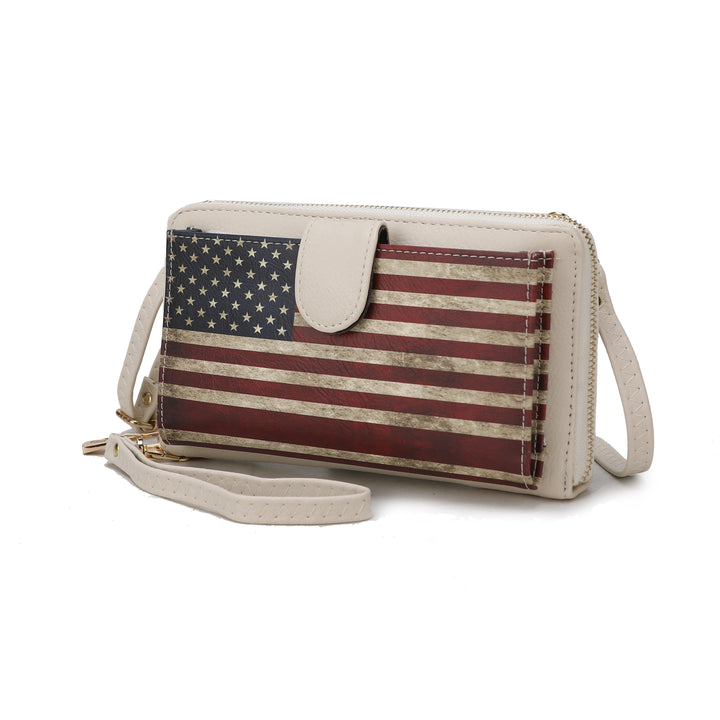 Chocolate Mkf Kiara Wallet Flag Crossbody Bag By Mia K