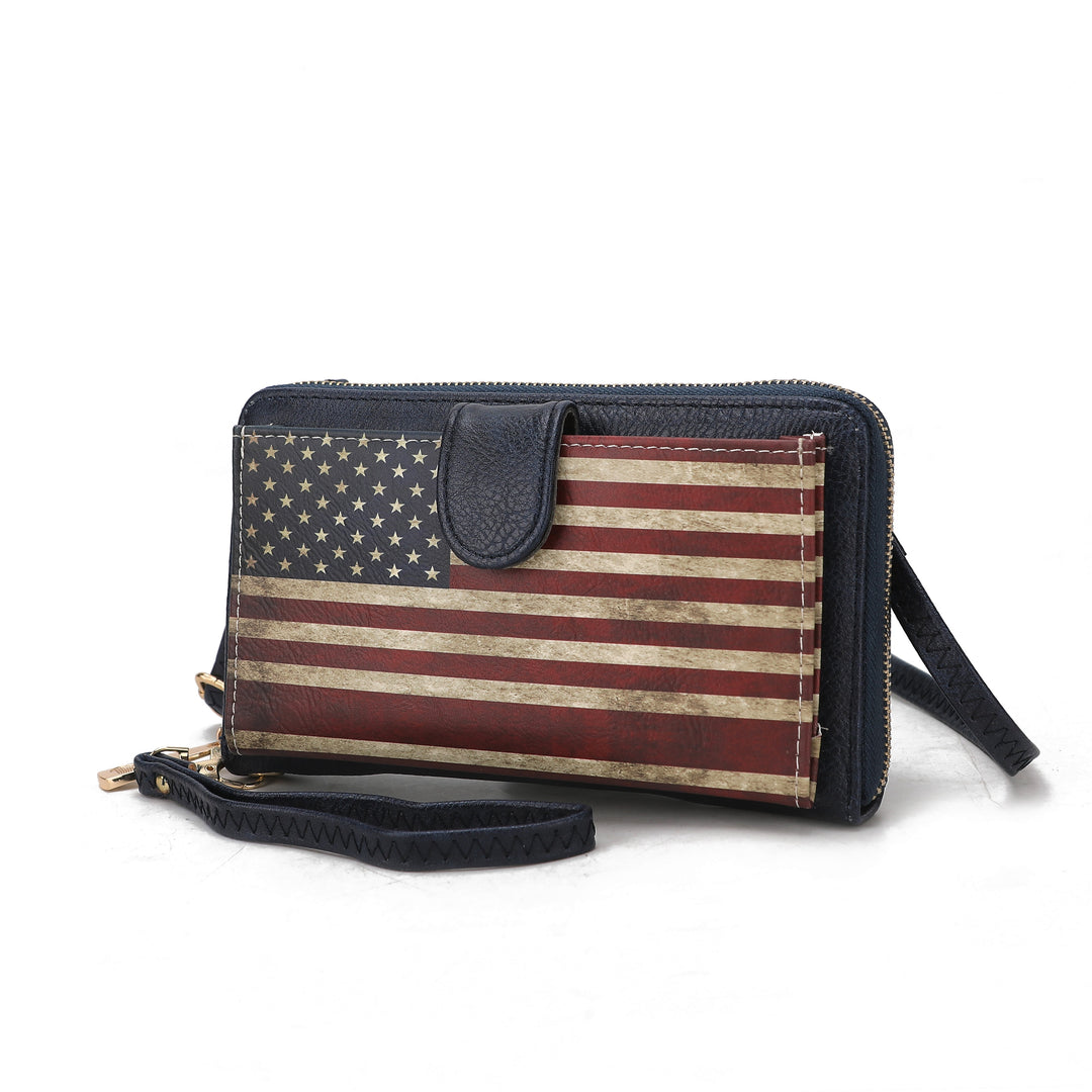 Taupe Mkf Kiara Wallet Flag Crossbody Bag By Mia K