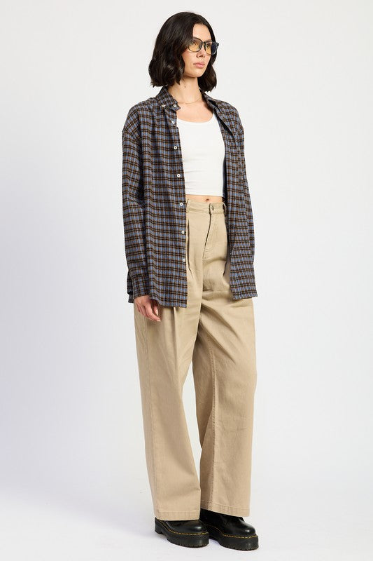 Oversized Plaid Shirt