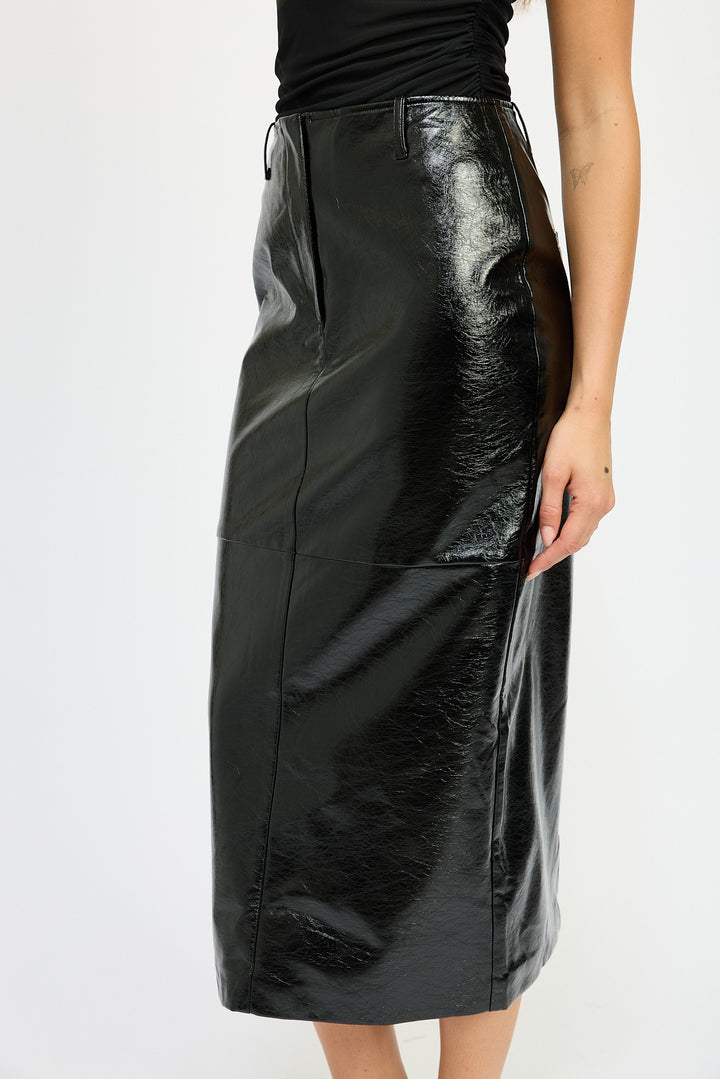 Fitted Pencil Skirt With Slit