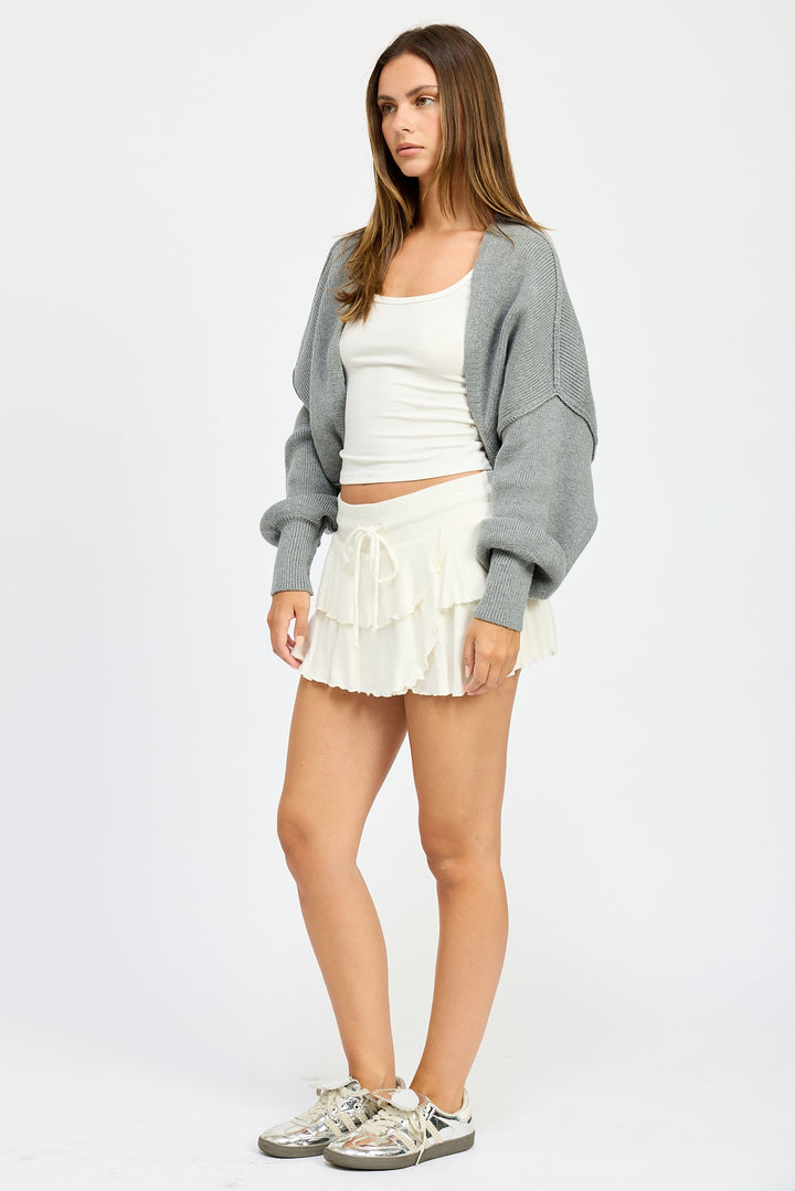 Dk Grey Oversized Shrug Cardigan