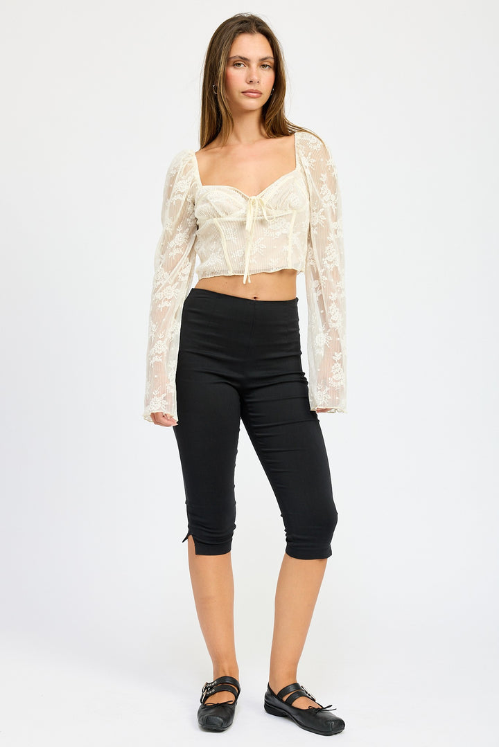 White Lace Corset Top
