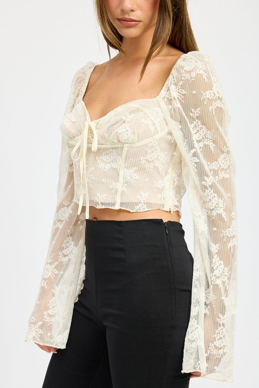 White Lace Corset Top
