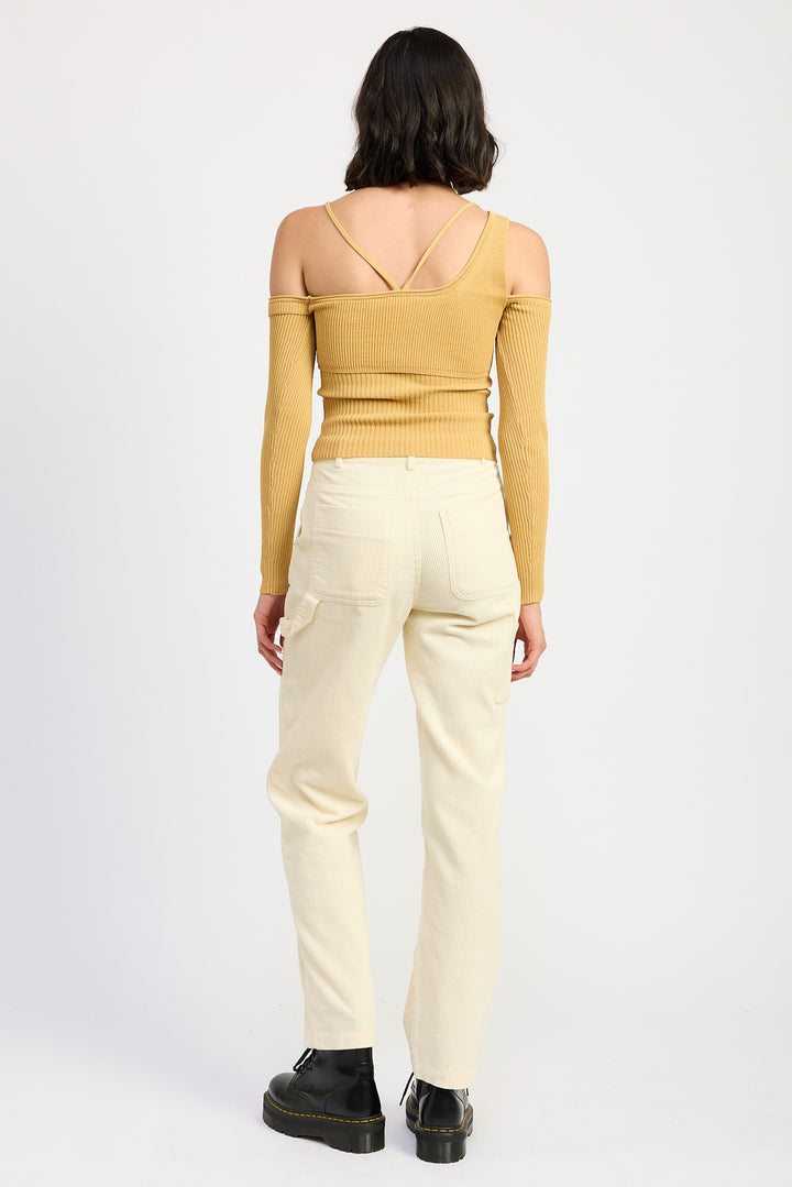 Corduroy Full Pants With Pockets