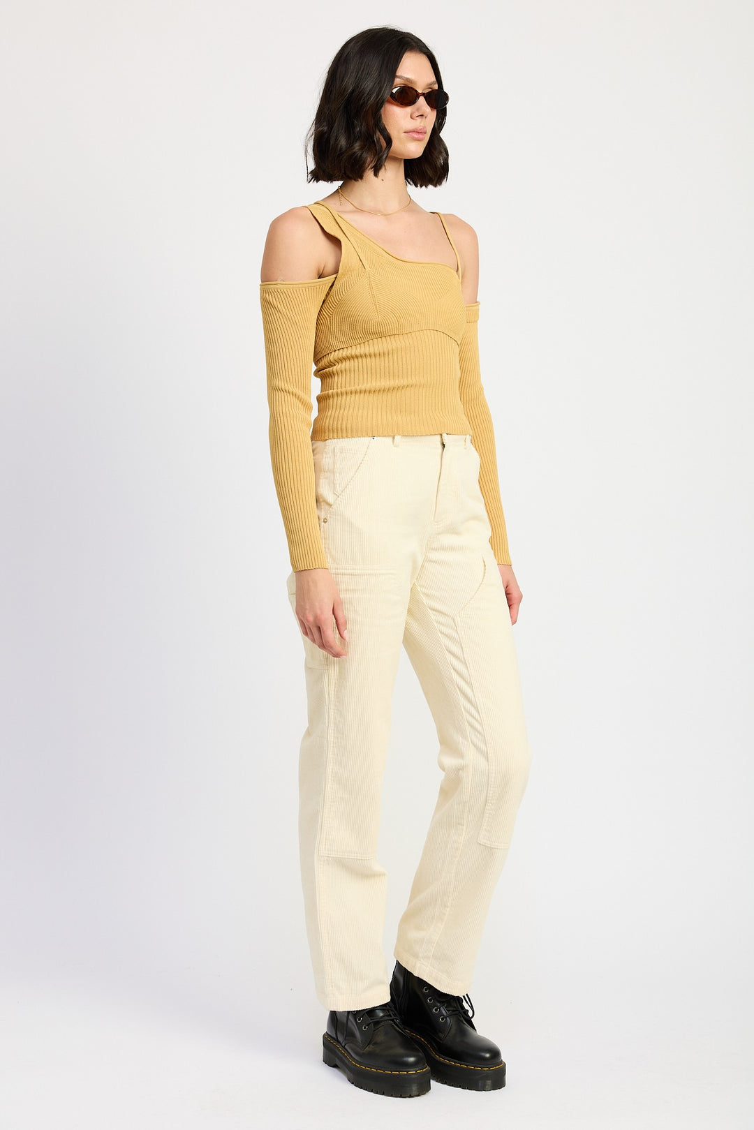 Corduroy Full Pants With Pockets