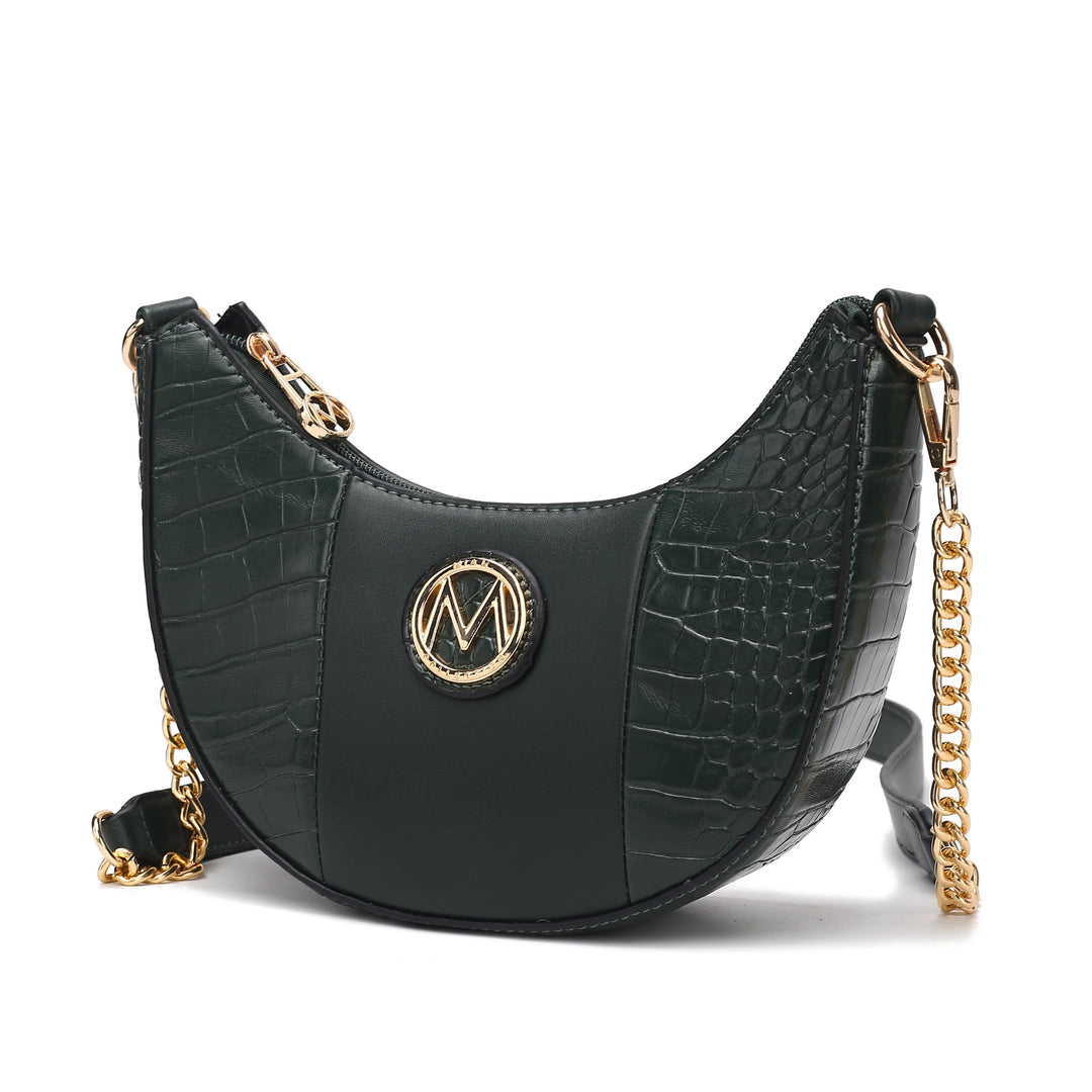 Navy Mkf Amira Vegan Leather Shoulder Bag By Mia K