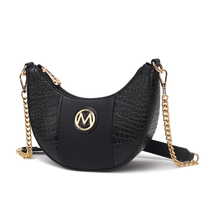 Denim Mkf Amira Vegan Leather Shoulder Bag By Mia K