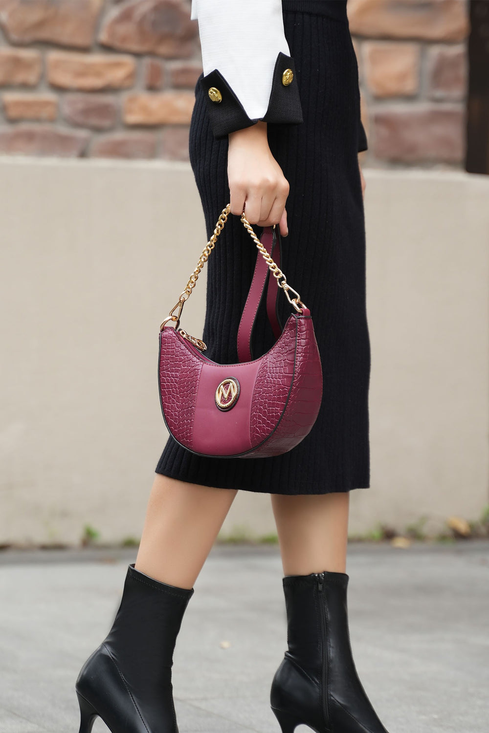 Brown Mkf Amira Vegan Leather Shoulder Bag By Mia K