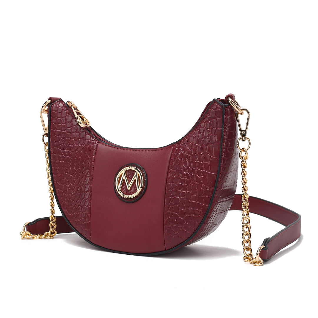 Burgundy Mkf Amira Vegan Leather Shoulder Bag By Mia K