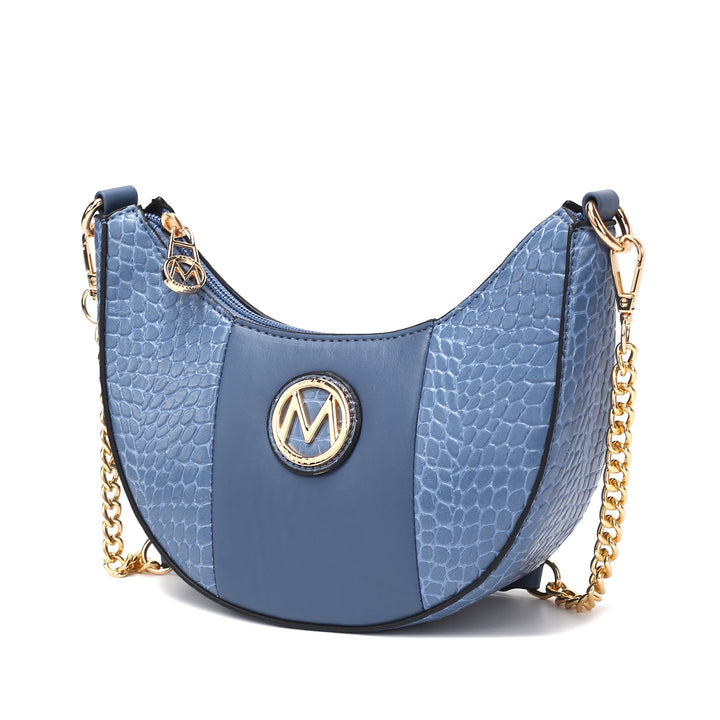 Grey Mkf Amira Vegan Leather Shoulder Bag By Mia K