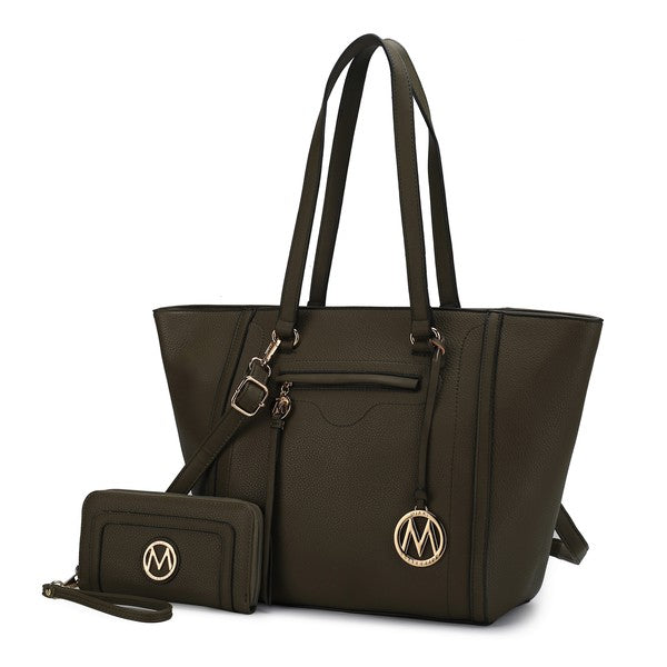 Pink Mkf Alexandra Tote Bag By Mia K With Wallet