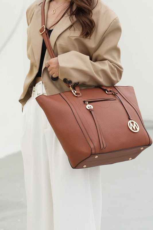 Light Blue Mkf Alexandra Tote Bag By Mia K With Wallet