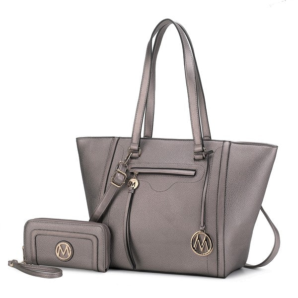 Seafoam Mkf Alexandra Tote Bag By Mia K With Wallet