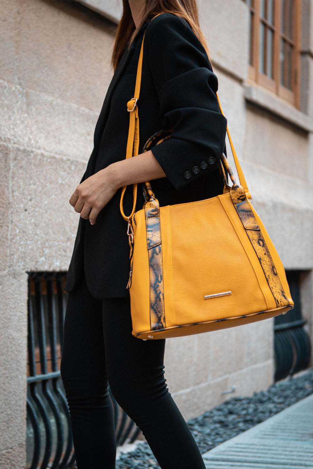Brown Mkf Kenna Snake Embossed Tote Bag By Mia K