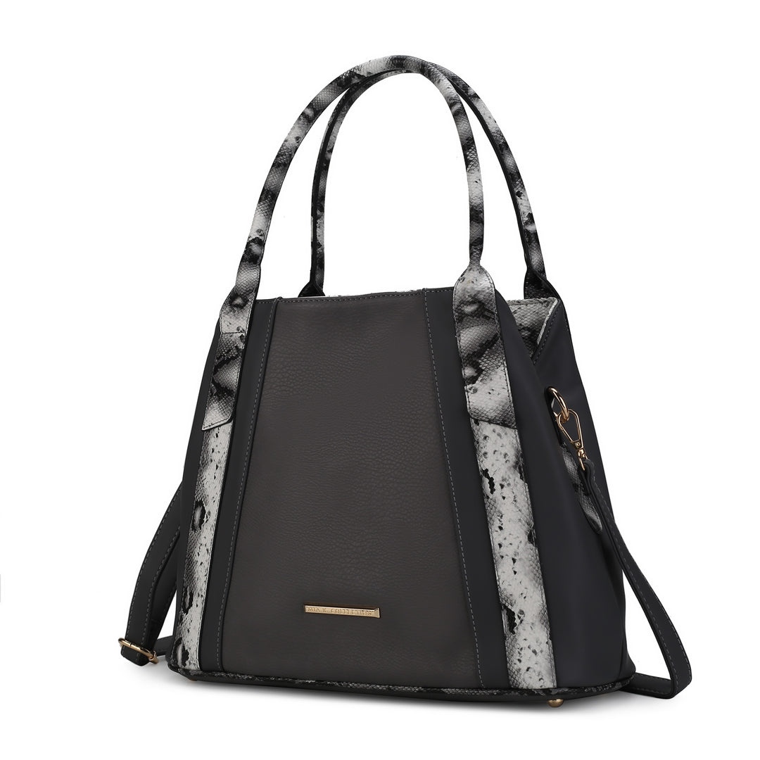 Denim Mkf Kenna Snake Embossed Tote Bag By Mia K