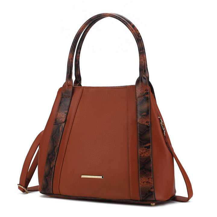 Dark Green Mkf Kenna Snake Embossed Tote Bag By Mia K