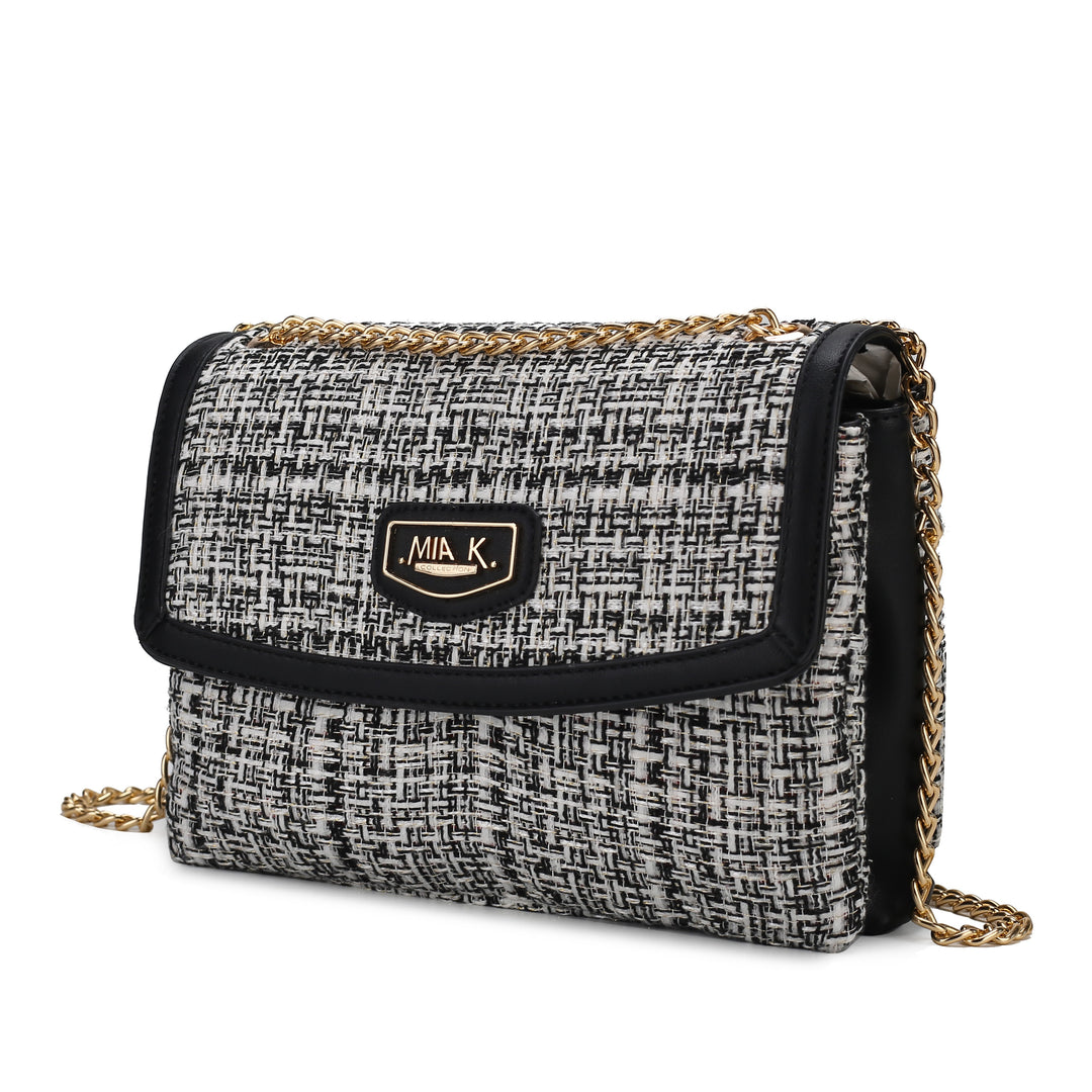 Gold Mkf Mackenzie Tweed Womens Shoulder Bag By Mia K