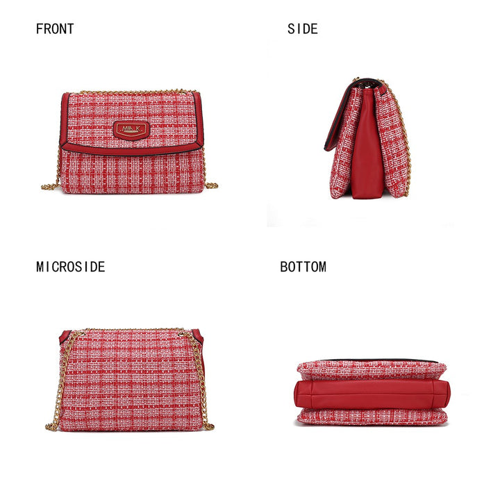 Mkf Mackenzie Tweed Womens Shoulder Bag By Mia K
