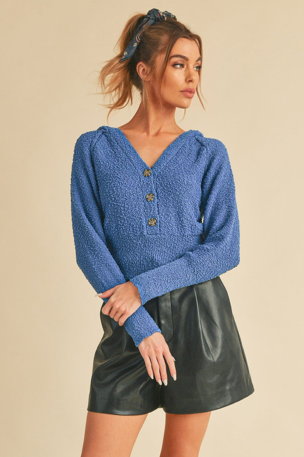 Blue Sona Knit Pullover