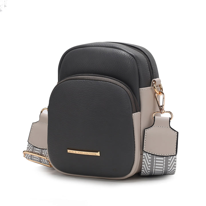 Pewter Mkf Rachel Crossbody Bag Vegan Leather By Mia K