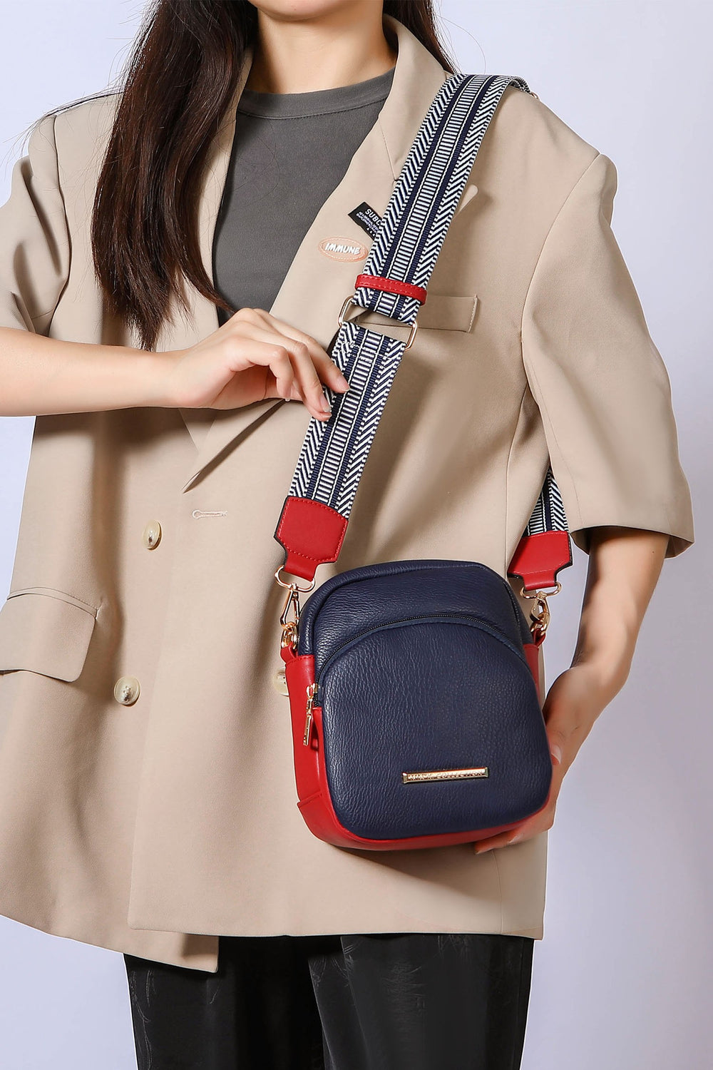 Charcoal Mkf Rachel Crossbody Bag Vegan Leather By Mia K
