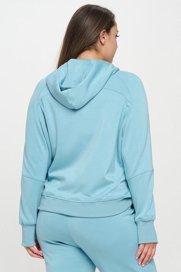 Mint Ultracomfy Quarter Zip Hoodie Xl Only