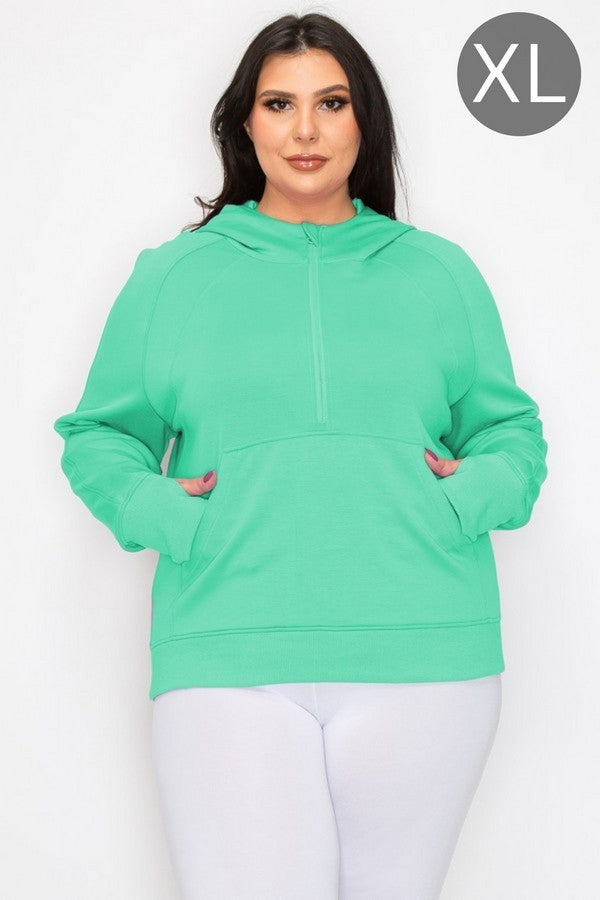 Ultracomfy Quarter Zip Hoodie Xl Only