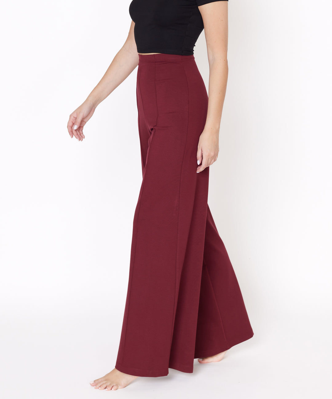 Ponte Wide Leg Full Length Pants