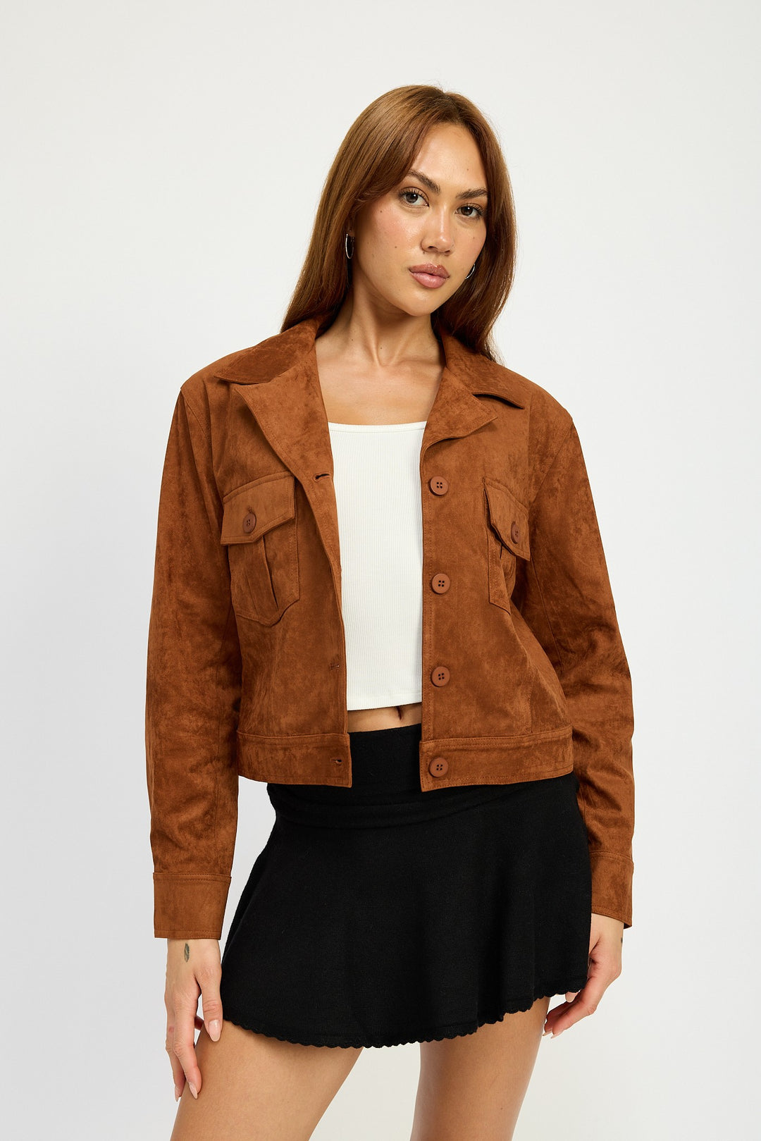 Suede Jacket With Pockets