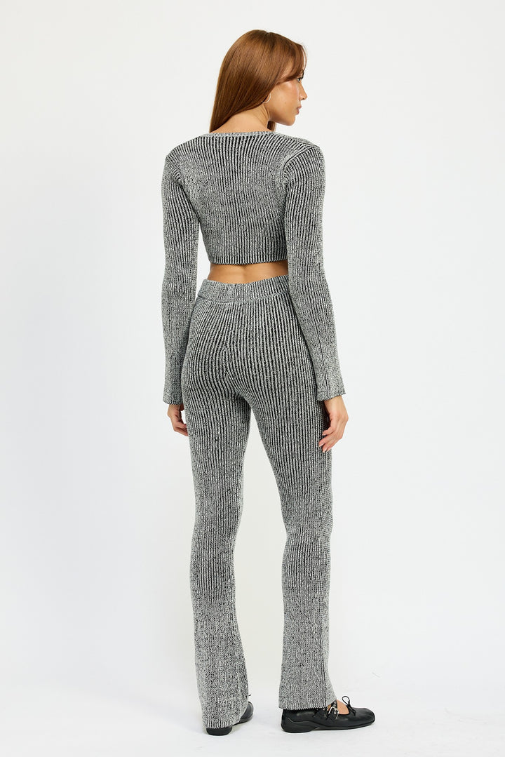Square Neck Cropped Top With Zipper