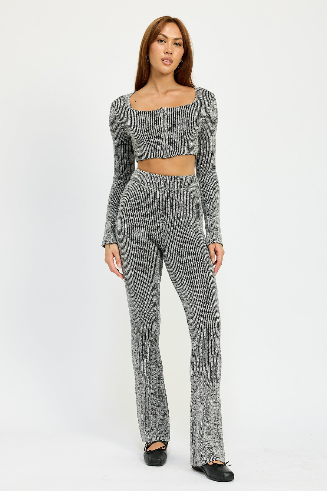 High Waist Ribed Pants