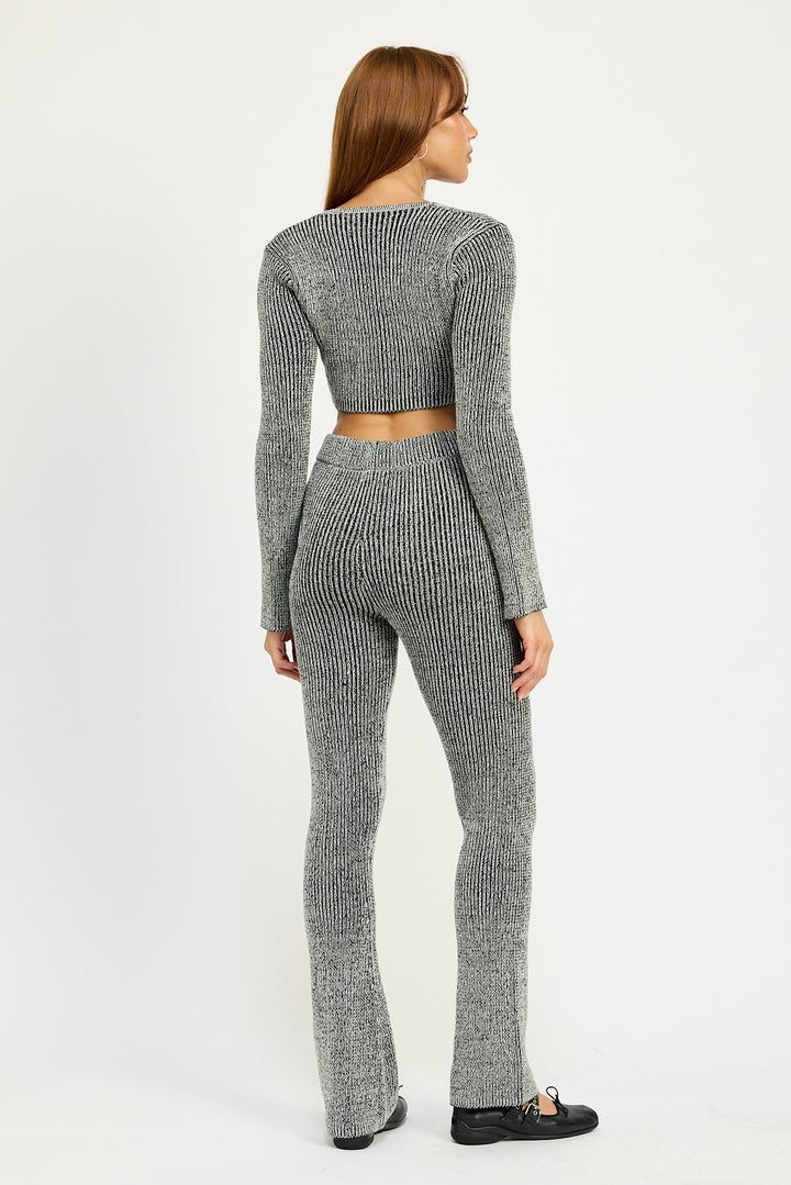 High Waist Ribed Pants