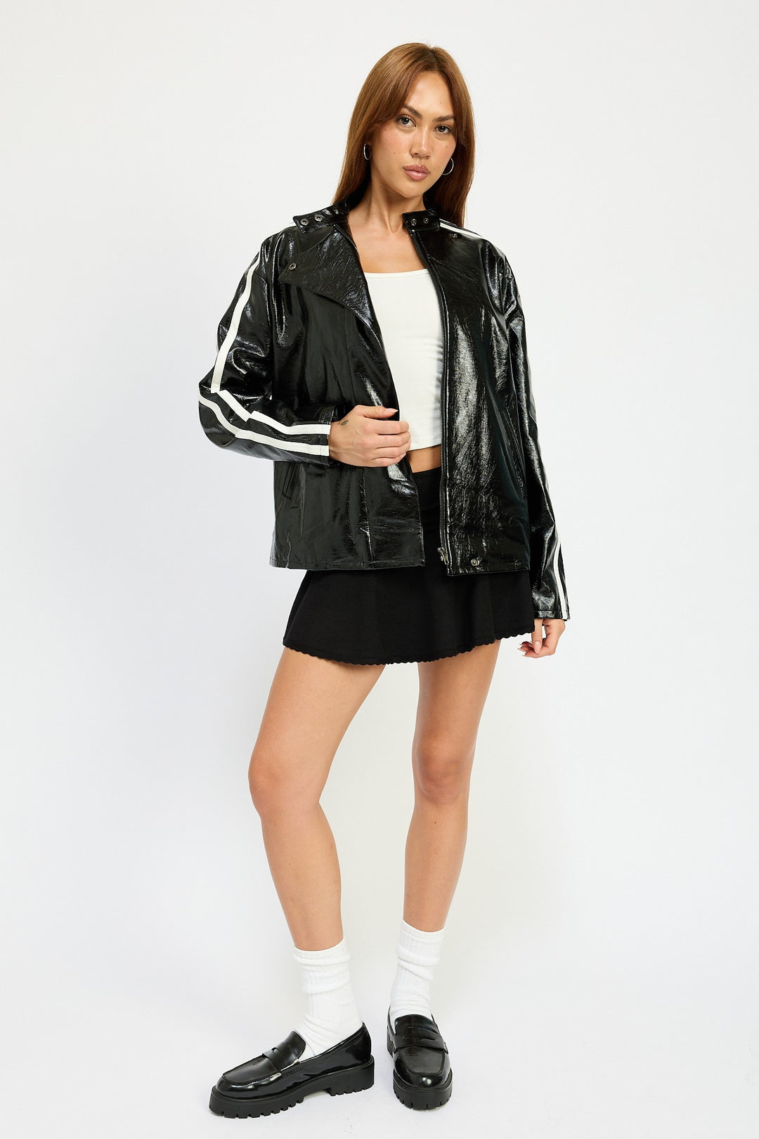 Oversized Moto Pu Jacket