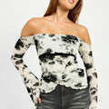  WHT BLK FLORAL
