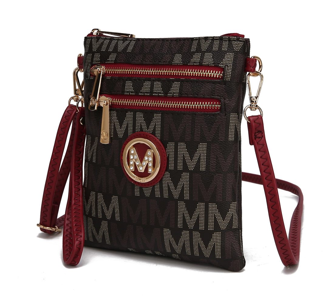 Burgundy Mkf Gaia Milan M Signature Crossbody By Mia K