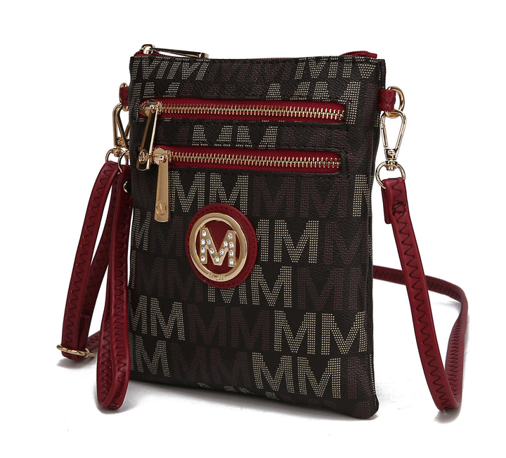 Burgundy Mkf Gaia Milan M Signature Crossbody By Mia K