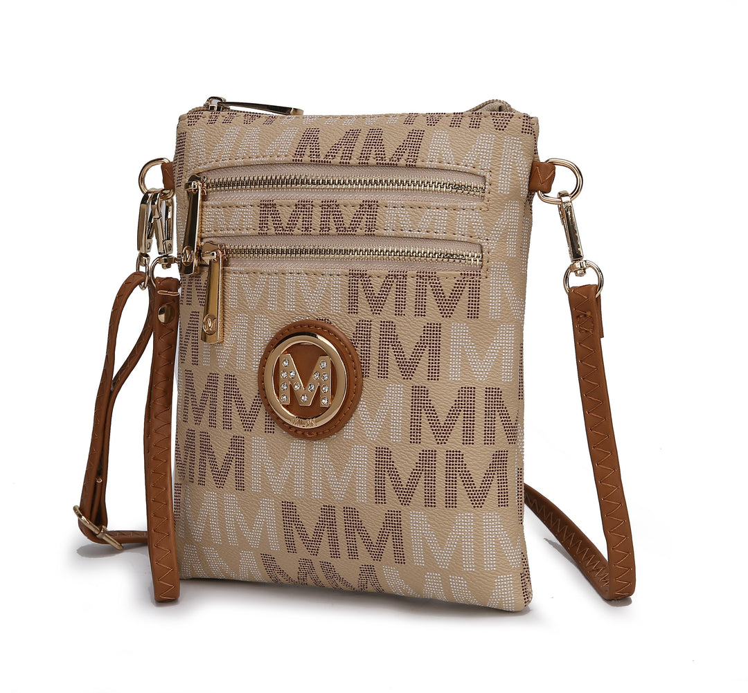 White Mkf Gaia Milan M Signature Crossbody By Mia K
