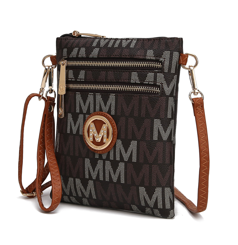 Black Mkf Gaia Milan M Signature Crossbody By Mia K