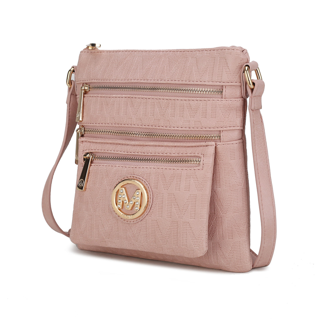 Taupe Mkf Jessy M Signature Crossbody Bag By Mia K